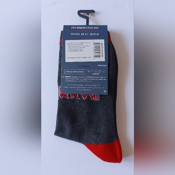 Iron Maiden Socks Women's Size 6-9.5 Black Set Of 2 - Picture 5 of 6